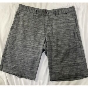 Travis Mathew Golf Shorts Black /Grey/White Heather Size 34 Casual Athletic 171